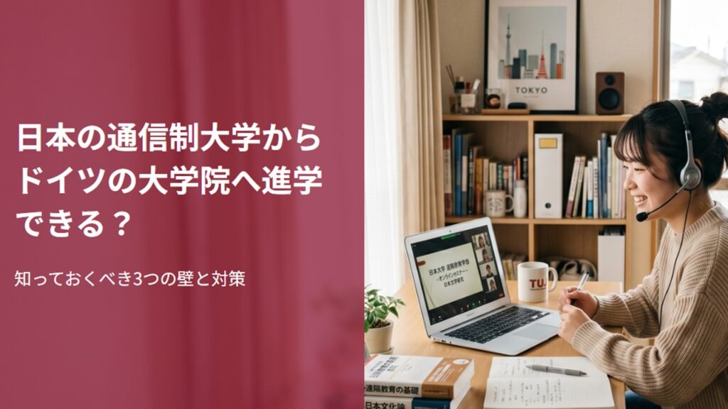 日本の通信制大学からドイツの大学院へ進学できる? ドイツ大学院進学 通信大学